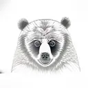 bear cub tattoo design idea