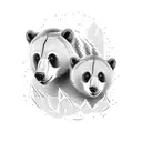 mama bear  and cub tattoo design idea