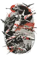 star wars x wing tattoo design idea