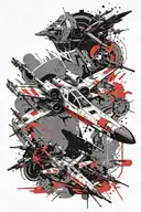 star wars x wing tattoo design idea