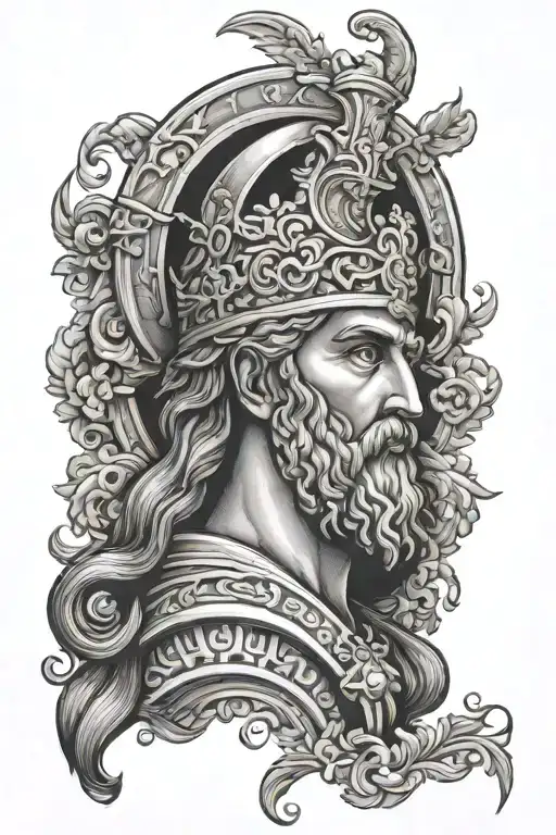Greek mythology / Greek Orthodox church tattoo design idea