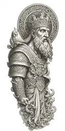 Greek mythology / Greek orthodox church tattoo design idea