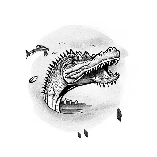 daddys girl fishing gator rip tattoo design idea