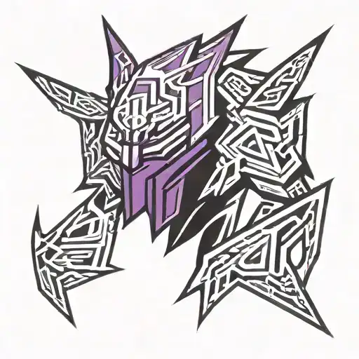 Purple Decepticon Symbol tattoo design idea