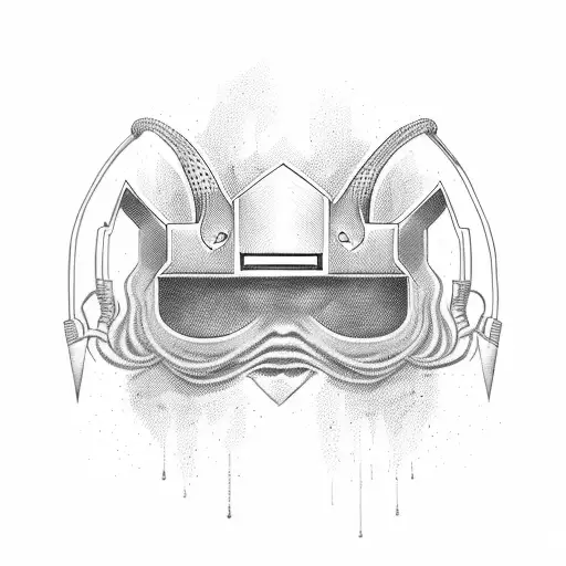 thor con casco y martillo  tattoo design idea