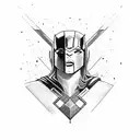 thor con casco y martillo  tattoo design idea