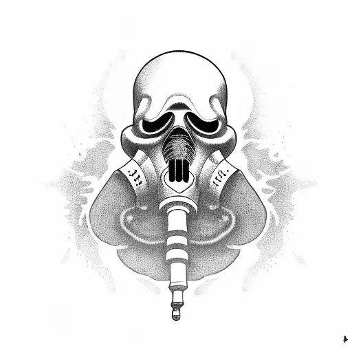 Grim Reaper Gas mask tattoo design idea