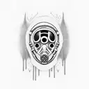 Grim Reaper Gas mask tattoo design idea