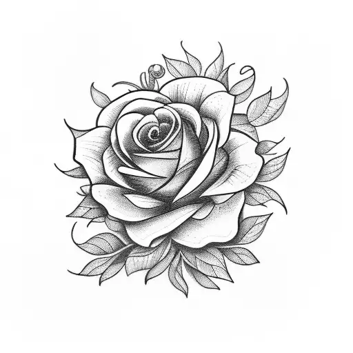 many flowers tattoo design idea