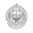 An elegant minimalist design of a champion's laurel wreath tattoo design idea