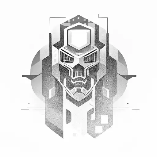 An intricate black and grey tattoo of a stealthy character in a hacker's mask, blending your occupation as a thief with your interest in cyber esports tattoo design idea