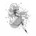 coffin dance tattoo design idea