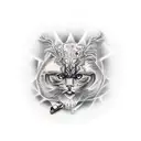 man trapped living tattoo design idea