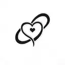 ring finger tattoo with infinity symbol and heart tattoo design idea