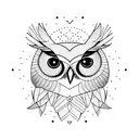 owl with olive branch tattoo design idea