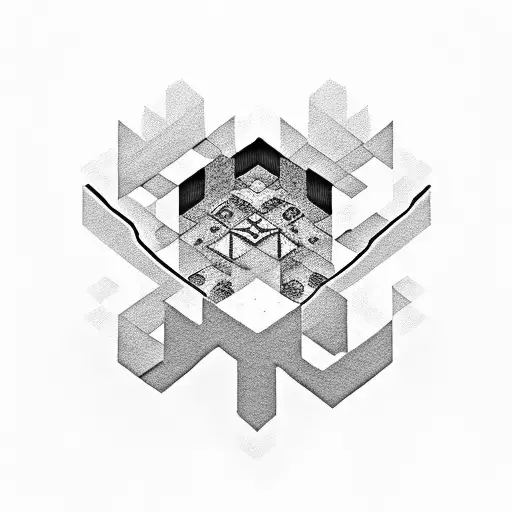 Minecraft Furnace tattoo design idea