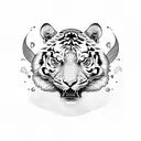 tiger eating lady  head roulette arm tattoo tattoo design idea