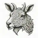 cult of the lamb tattoo design idea