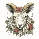 cult of the lamb tattoo design idea