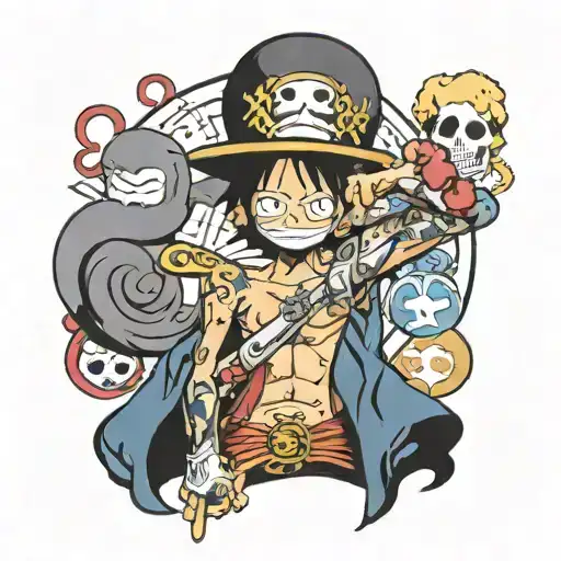 one piece anime tattoo design idea