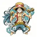 one piece anime tattoo design idea