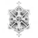 catholic cross tattoo design idea