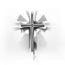 catholic cross tattoo design idea