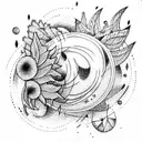 Harvest moon tattoo design idea