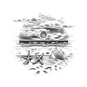 beach tattoo design idea