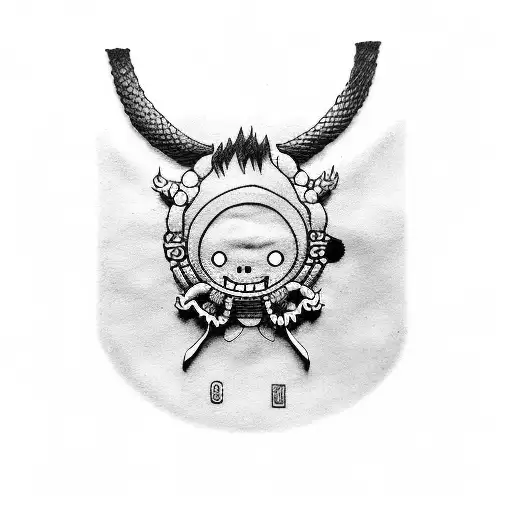 Luffy from one piece tattoo design idea