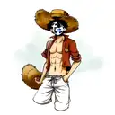 Luffy from one piece tattoo design idea