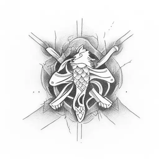 Create 4 examples of a tattoo that represents the "brothers don't shake hands, brothers gotta hug" scene with Chris Farl tattoo design idea