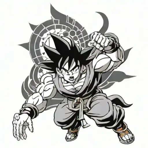 Son Goku on the Jindo tattoo design idea