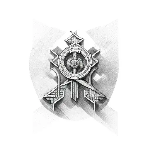 triple cross tattoo design idea