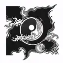 paint yin yang tattoo design idea