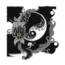 paint yin yang tattoo design idea