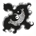 paint yin yang tattoo design idea