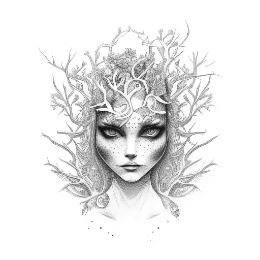 dryad tattoo design idea