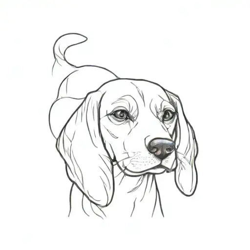 beagle dog tattoo design idea