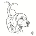beagle dog tattoo design idea