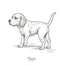 beagle dog tattoo design idea