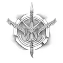 eldritch sword tattoo design idea