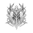 eldritch sword tattoo design idea