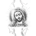 Jesus walking on water tattoo design idea