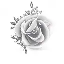 indian with flowers tattoo design idea