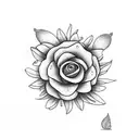 indian with flowers tattoo design idea