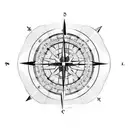 globe with compass  tattoo design idea