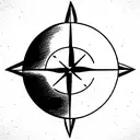 globe with compass  tattoo design idea