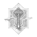 Thors hammer tattoo design idea
