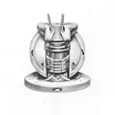 Thors hammer tattoo design idea